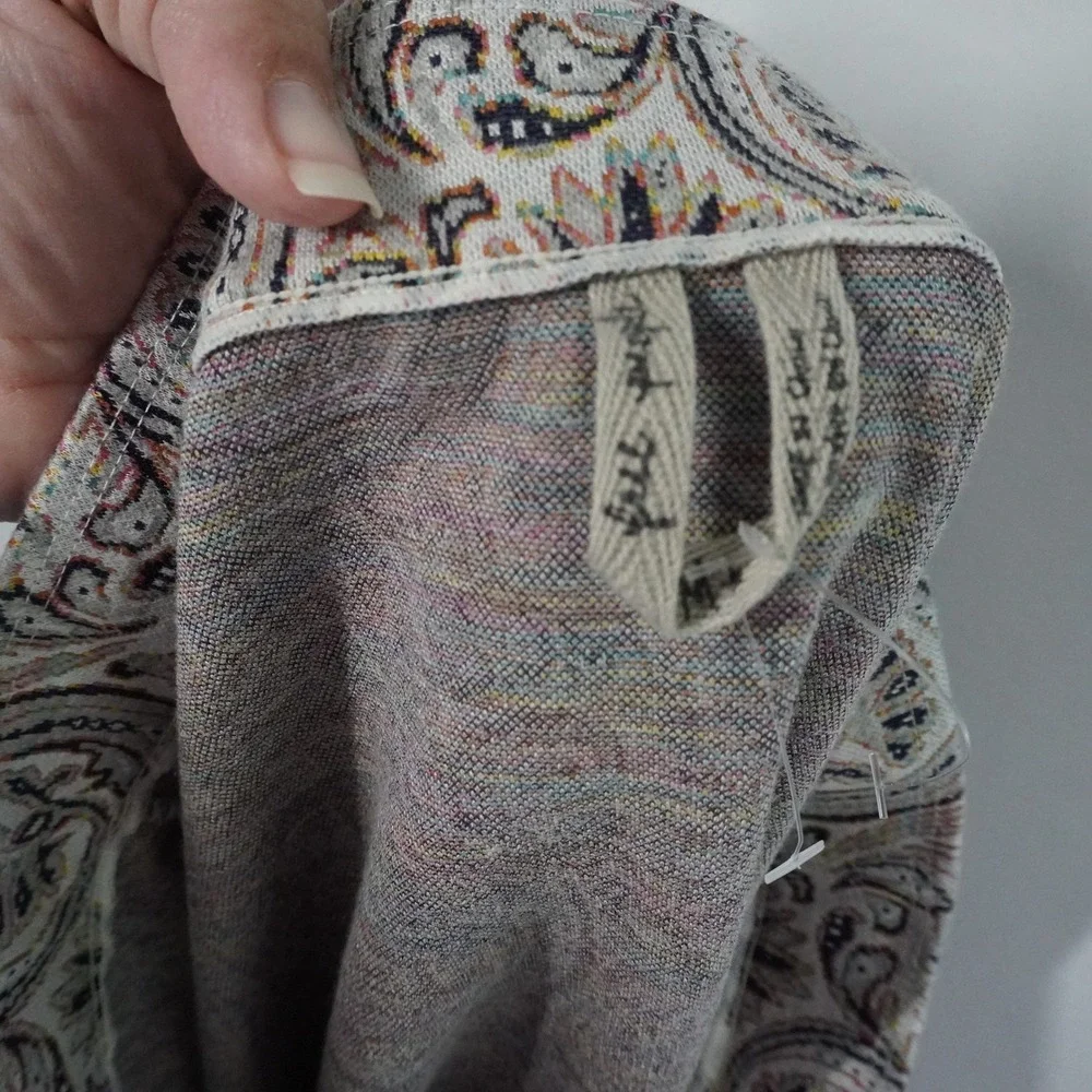 Free People M Paisley Print Stretch Mini Skirt Casual Everyday Skater Style Boho